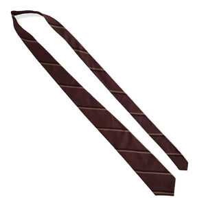 Givenchy Monsieur Vintage Men's Wine, Tan & Navy Striped Silk Tie